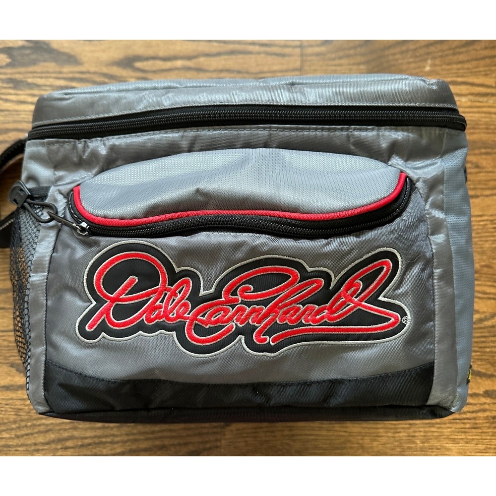 NASCAR Dale Earnhardt Cooler Bag OS Gray Mens Racing Intimidator Tailgate Gear